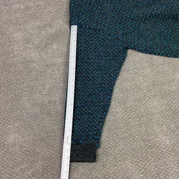 Vintage LL Bean Norway Sweater Women's XL Mens Medium Grey Green Purple Birdseye - Picture 10 of 11